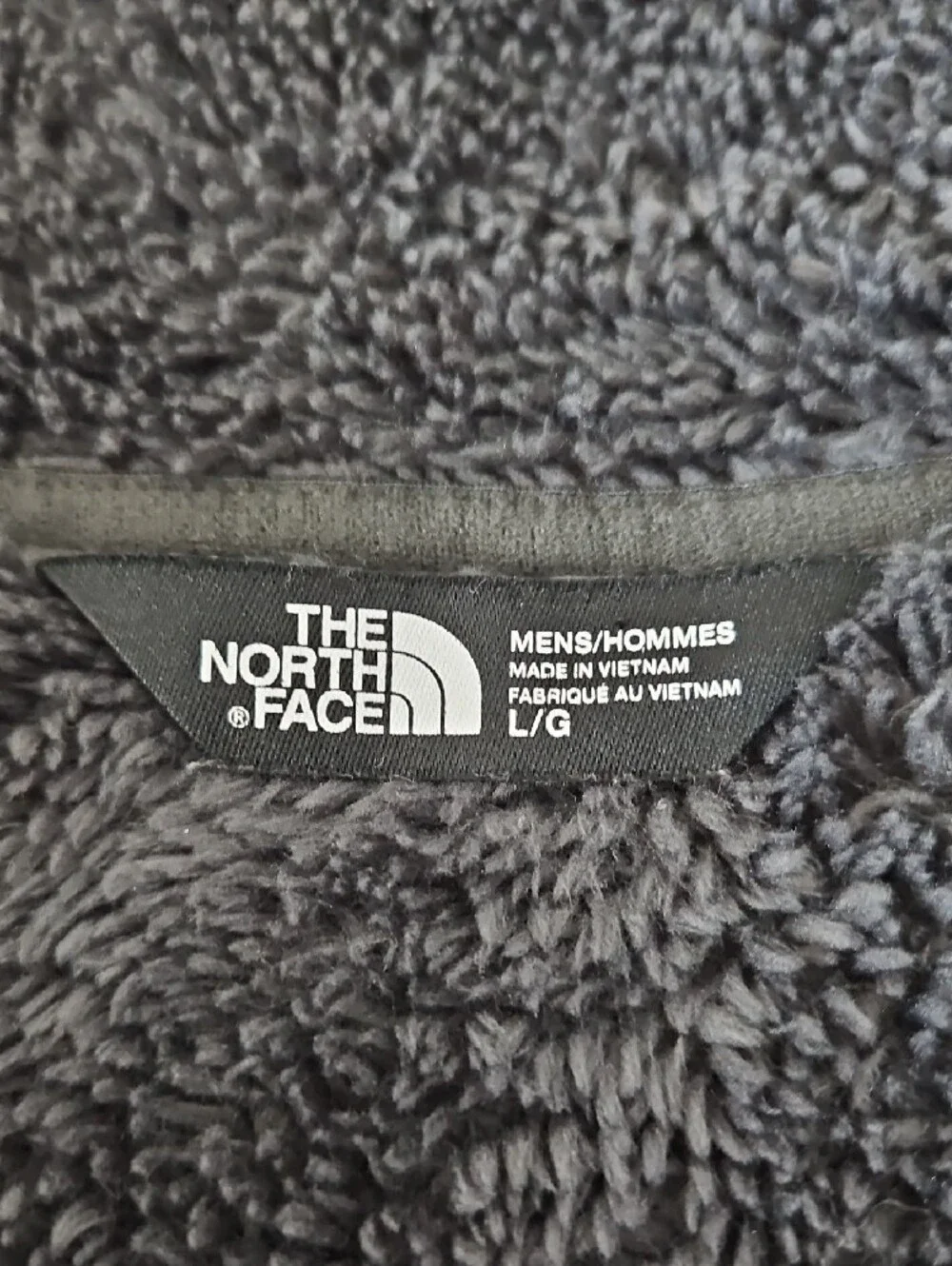 The North Face Mens Olive Green Hooded Fleece Jacket with Dark Gre Sherpa Lining